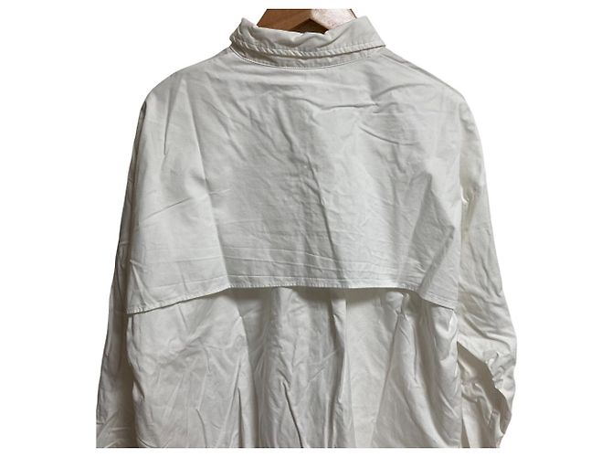 Autre Marque Camicia Lunga in Cellulosa JOEL ROBUCHON Gelato Pique Bianco - vista 6