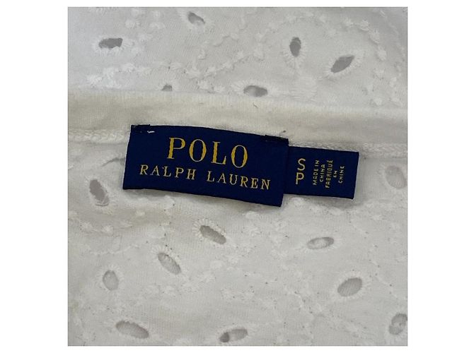 Camiseta de algodón con bordado y corte de Polo Ralph Lauren Blanco - vista 6