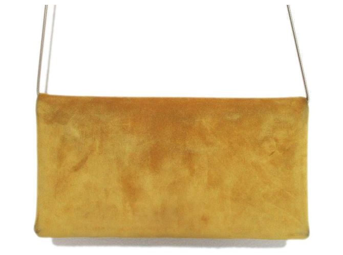 Borsa a spalla 2 in 1 in pelle scamosciata Roger Vivier Giallo Senape - vista 2