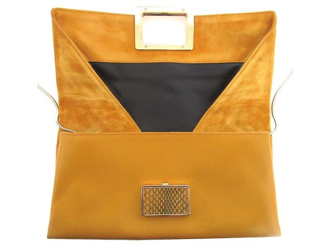 Borsa a spalla 2 in 1 in pelle scamosciata Roger Vivier Giallo Senape - vista 5