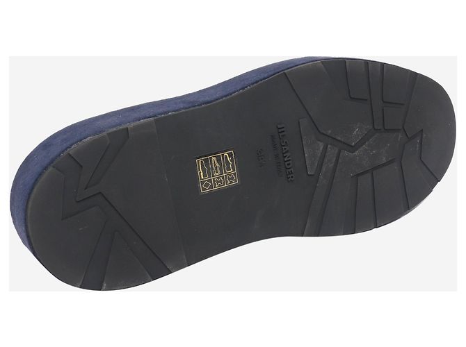 Jil Sander Blaue Wildleder-Plateauschuhe - Größe EU 38,5 - Ansicht 5