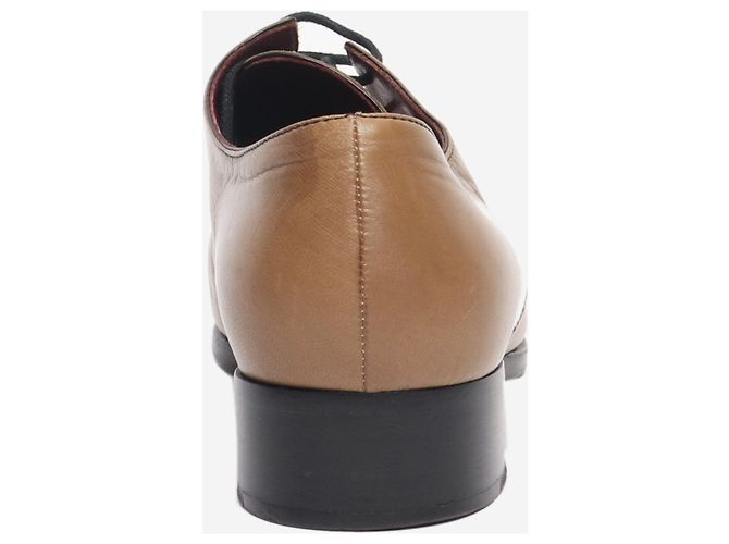 Prada Scarpe in pelle tan con lacci - taglia EU 38 Marrone - vista 4