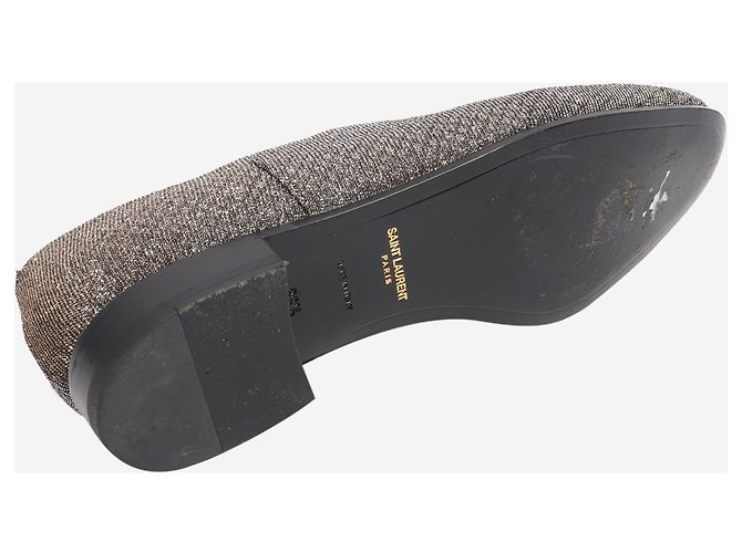 Saint Laurent Glitzernde goldene Schnürschuhe - Größe EU 38,5 - Ansicht 4