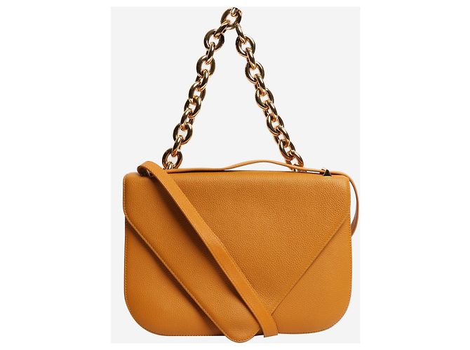 Bottega Veneta Borsa a tracolla gialla a forma di busta - vista 2