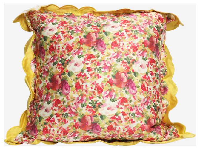 Autre Marque Pink floral cushion - view 2