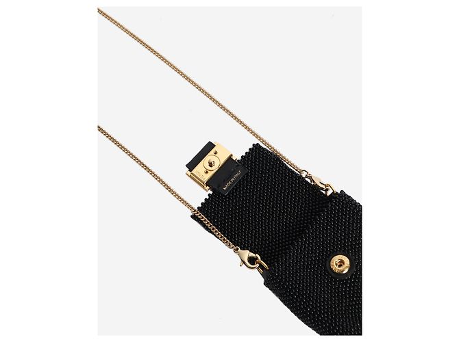 Fendi Baguette nano in perline nere Nero - vista 6
