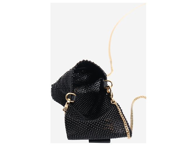 Fendi Baguette nano in perline nere Nero - vista 7