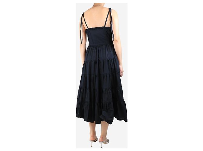 Ulla Johnson Vestido negro sin mangas con paneles - talla UK 10 - vista 2