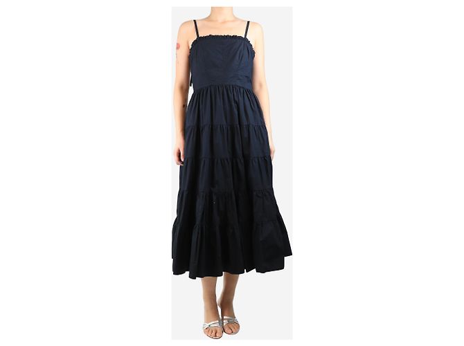 Ulla Johnson Vestido negro sin mangas con paneles - talla UK 10 - vista 3