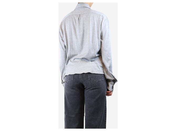 Brunello Cucinelli Camisa de jersey gris - tamaño M - vista 2