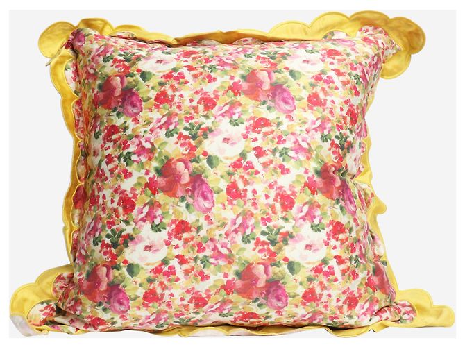 Autre Marque Pink floral cushion - view 2
