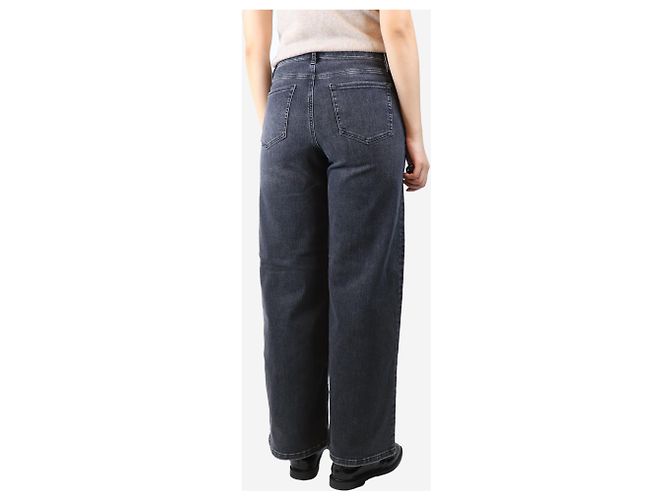 Frame Denim Graue Le Slim Palazzo Weitbein-Jeans - Größe UK 12 - Ansicht 3