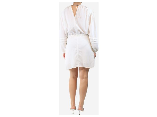 Isabel Marant Etoile Mini-Kleid aus Elfenbein-Crêpe - Größe UK 10 - Ansicht 2