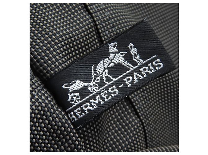Hermès Hermes Air Line MM Graue Canvas Tote Bag Braun - Ansicht 13