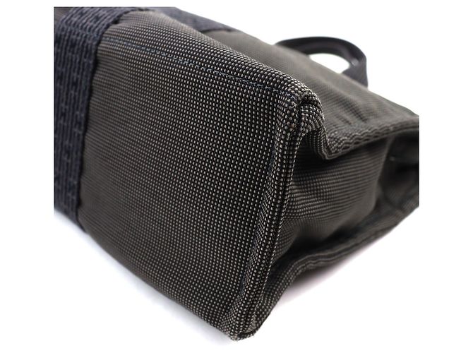 Hermès Hermes Air Line MM Graue Canvas Tote Bag Braun - Ansicht 6