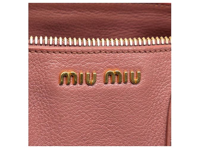 Miu Miu Tote Madras de Couro Marrom - vista 5