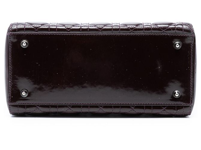 Dior Lila Mittel Patent Cannage Lady Dior - Ansicht 3