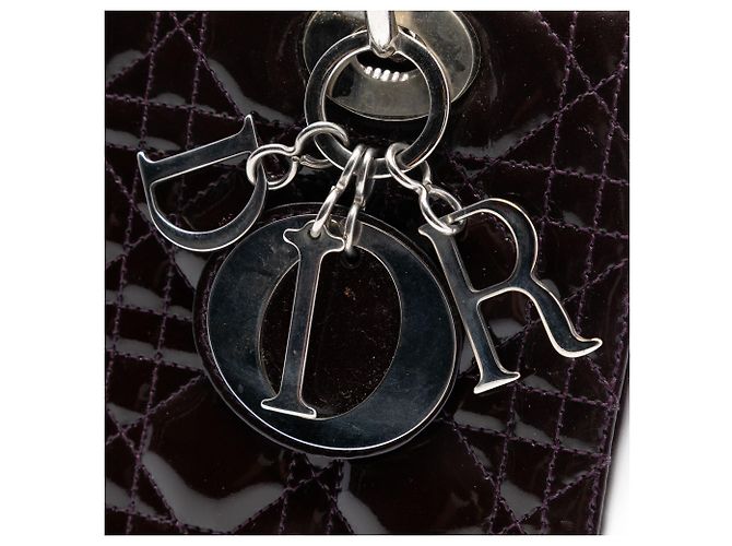 Dior Lila Mittel Patent Cannage Lady Dior - Ansicht 6