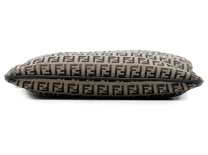 Fendi Brauner Zucchino Canvas Umhängetasche Hellbraun - Ansicht 3