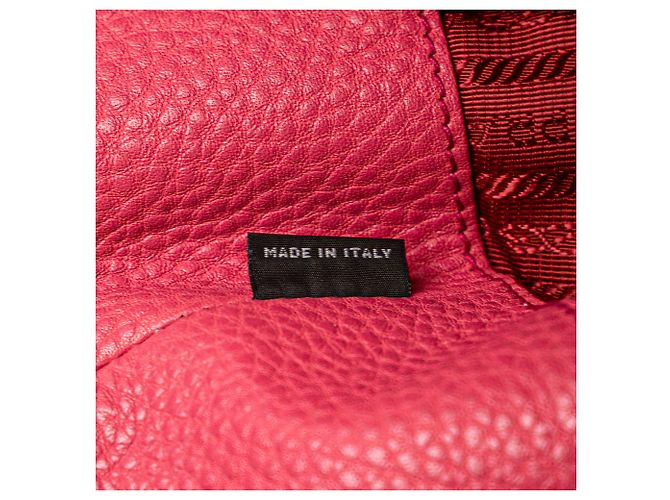 Borsa tote aperta e convertibile in vitello daino rosa Prada - vista 5