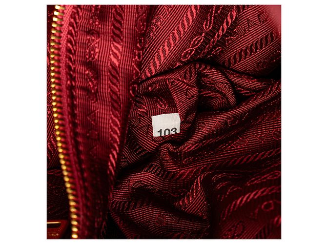 Borsa tote aperta e convertibile in vitello daino rosa Prada - vista 7