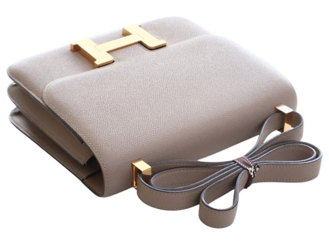 Hermès Constance 24 aus braunem Epsom Taupe - Ansicht 14