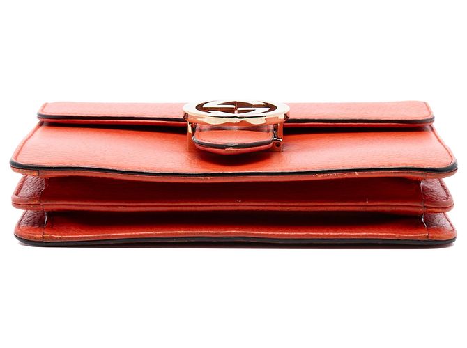 Gucci Naranja Pequeño Dollar de Piel de Ternera Interlocking G Bandolera - vista 3