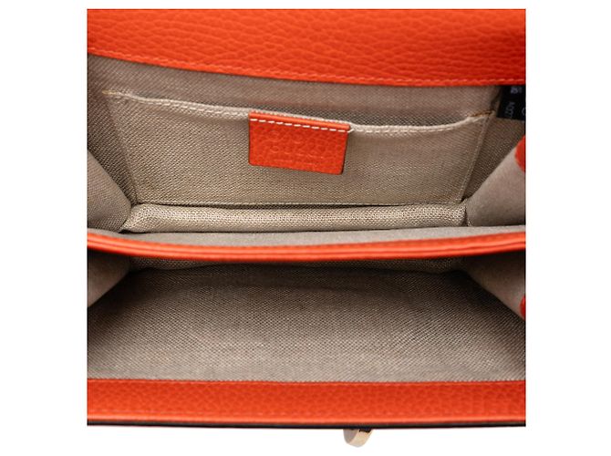 Gucci Naranja Pequeño Dollar de Piel de Ternera Interlocking G Bandolera - vista 4