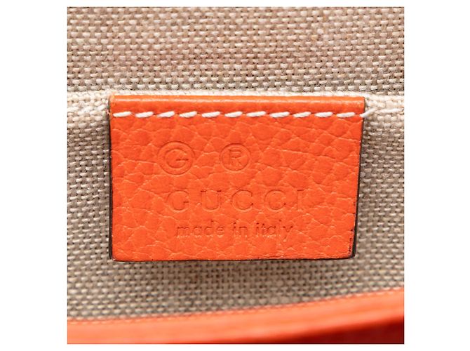 Gucci Naranja Pequeño Dollar de Piel de Ternera Interlocking G Bandolera - vista 5
