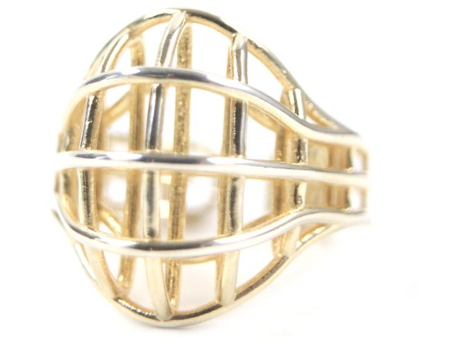 Anello in Filo 3D Bottega Veneta in Argento - vista 3