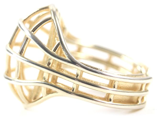 Anello in Filo 3D Bottega Veneta in Argento - vista 4