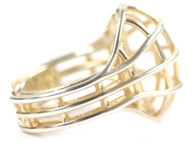Anello in Filo 3D Bottega Veneta in Argento - vista 6