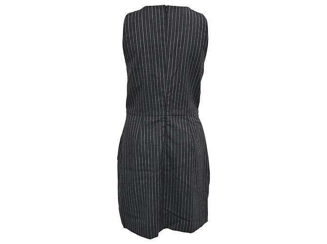 Ganni Twist-Front Jacquard Mini-Kleid aus recyceltem Polyester in Dunkelgrau - Ansicht 3