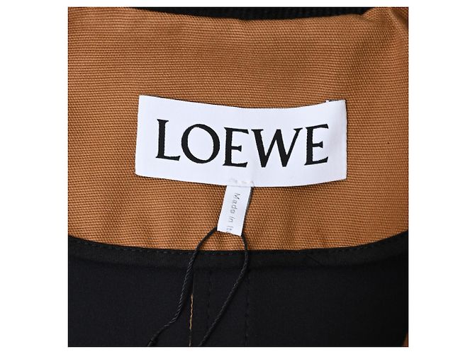 Chaqueta corta de manga corta en algodón marrón con cuello de pana Loewe Castaño Roja - vista 5