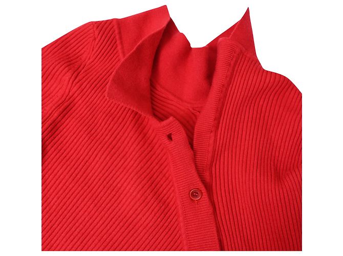 Jacquemus La Robe Maille Colin Mini Dress en Lana Roja - vista 4