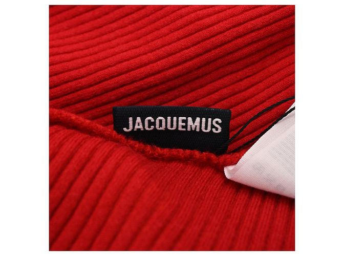Jacquemus La Robe Maille Colin Mini Dress en Lana Roja - vista 5