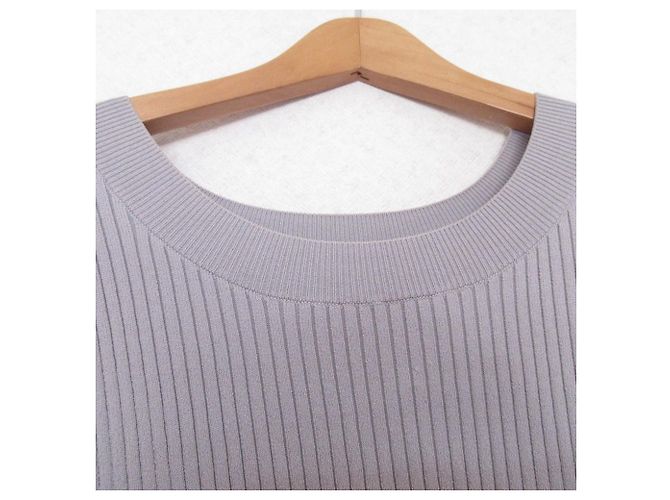 Autre Marque Langes Strickkleid JILL von JILLSTUART Weiß Grau - Ansicht 3