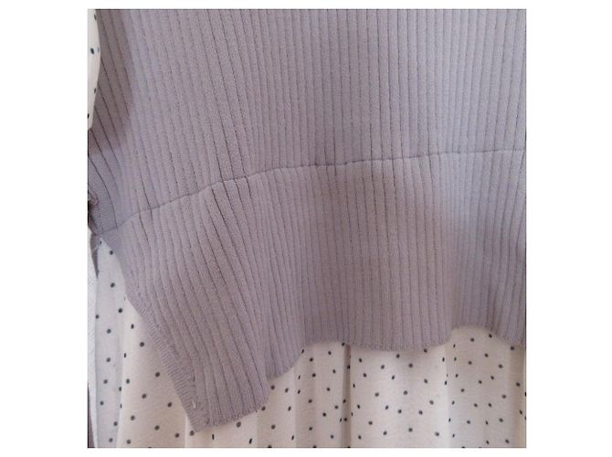 Autre Marque Langes Strickkleid JILL von JILLSTUART Weiß Grau - Ansicht 6