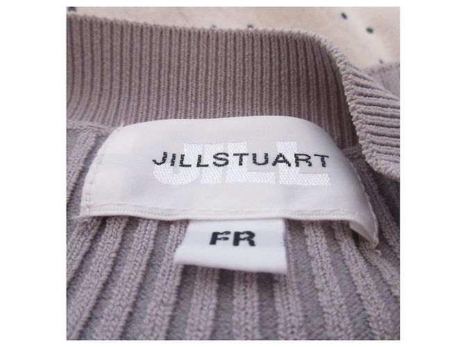 Autre Marque Langes Strickkleid JILL von JILLSTUART Weiß Grau - Ansicht 9