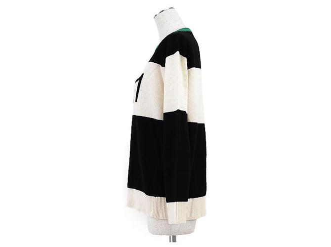 Autre Marque N21 Wollpullover Schwarz Grün Roh - Ansicht 8