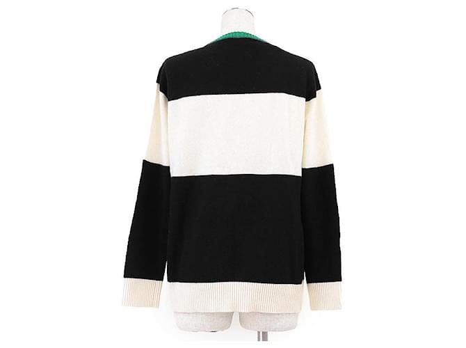 Autre Marque N21 Wollpullover Schwarz Grün Roh - Ansicht 9