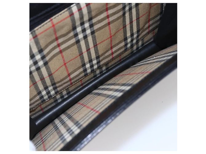 Borsa a tracolla Burberry Nova Check in pelle Nero - vista 5