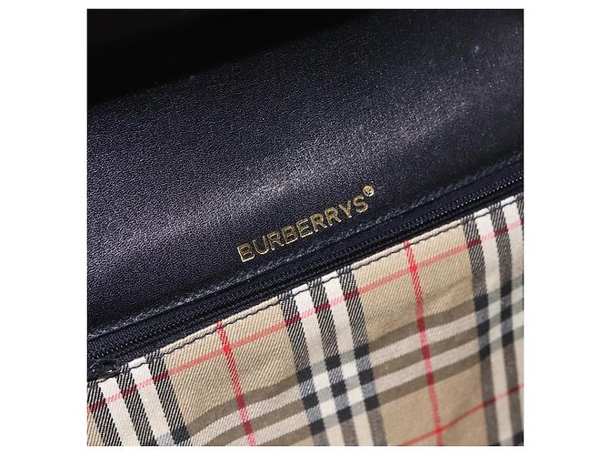 Borsa a tracolla Burberry Nova Check in pelle Nero - vista 6