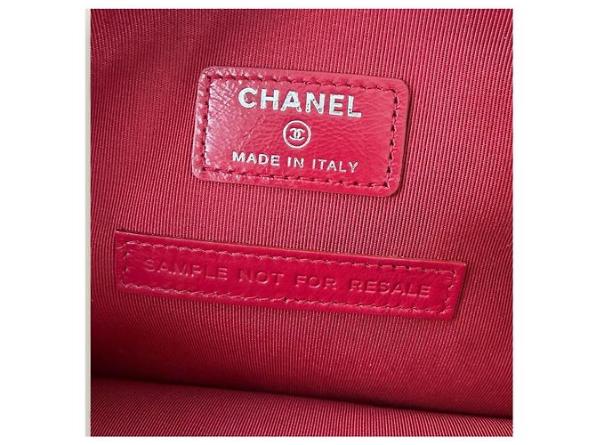 Clutch Chanel Gabrielle in tweed e pelle di vitello Blu - vista 8