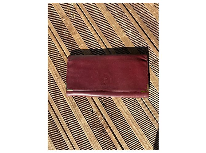 Pochette Must Cartier in Pelle Rosso Scuro Bordò - vista 2
