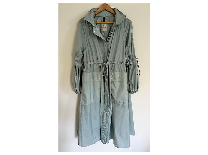 Moncler Parka Larga Azul Claro con Plumón - vista 3