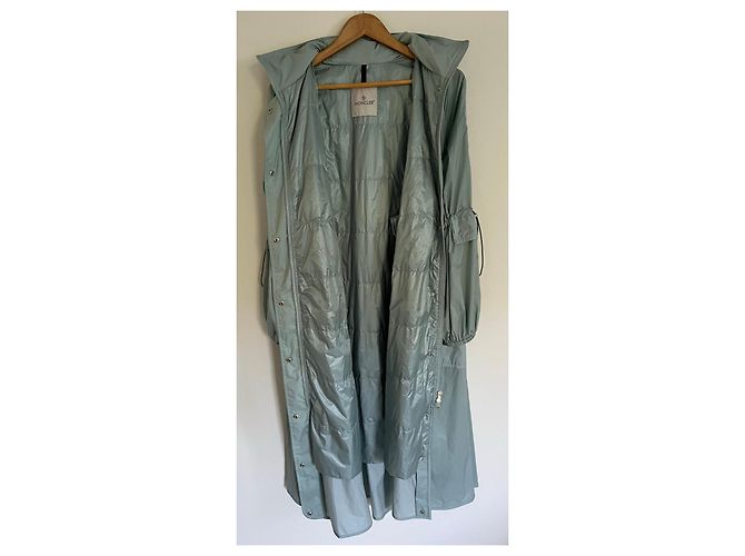 Moncler Parka Larga Azul Claro con Plumón - vista 4