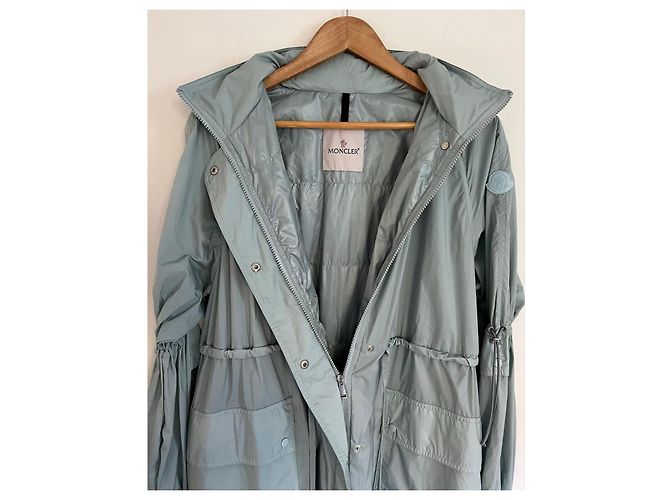 Moncler Parka Larga Azul Claro con Plumón - vista 5