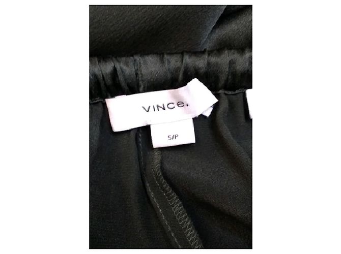 Vince Grüne Seiden-Hosen mit weitem Bein - Ansicht 5