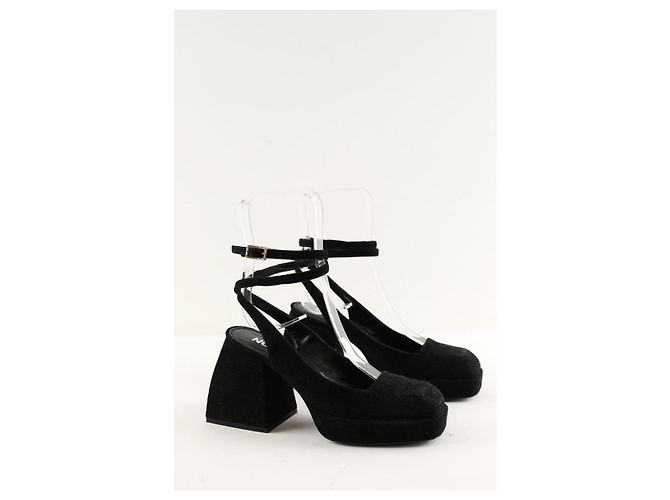 Nodaleto Tacchi in scamosciato neri Nero - vista 3